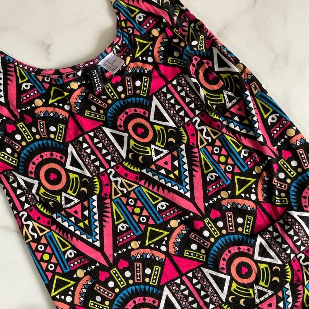 Geometric Crop Tank Top